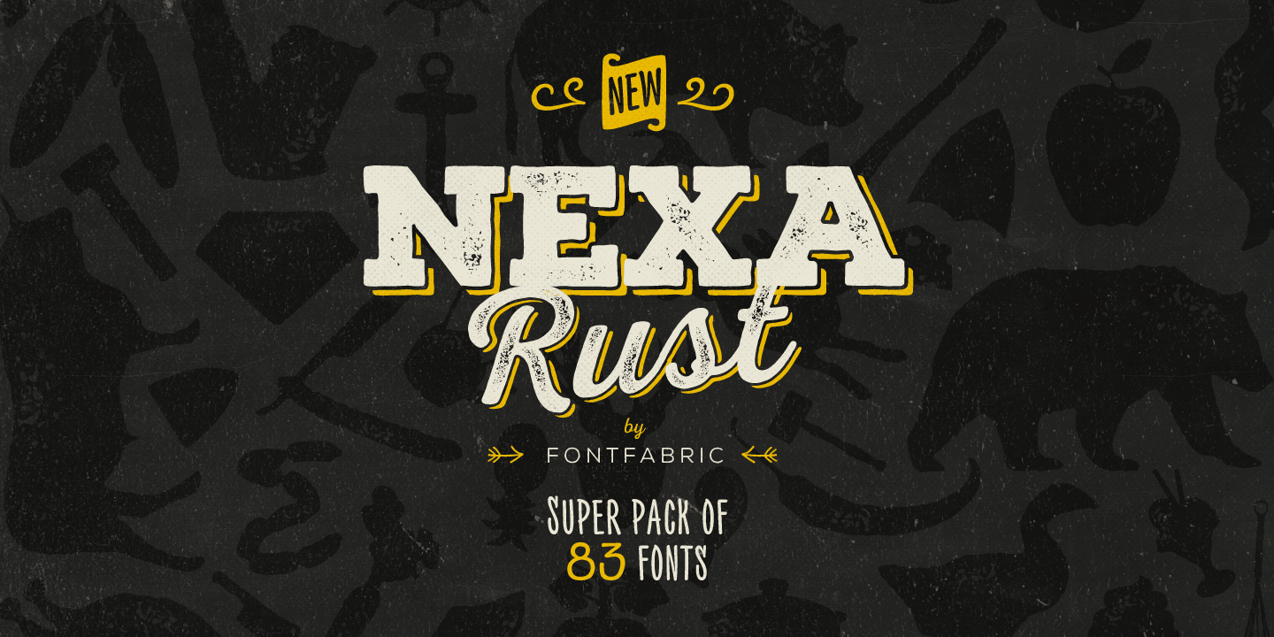 Nexa rust slab black font free